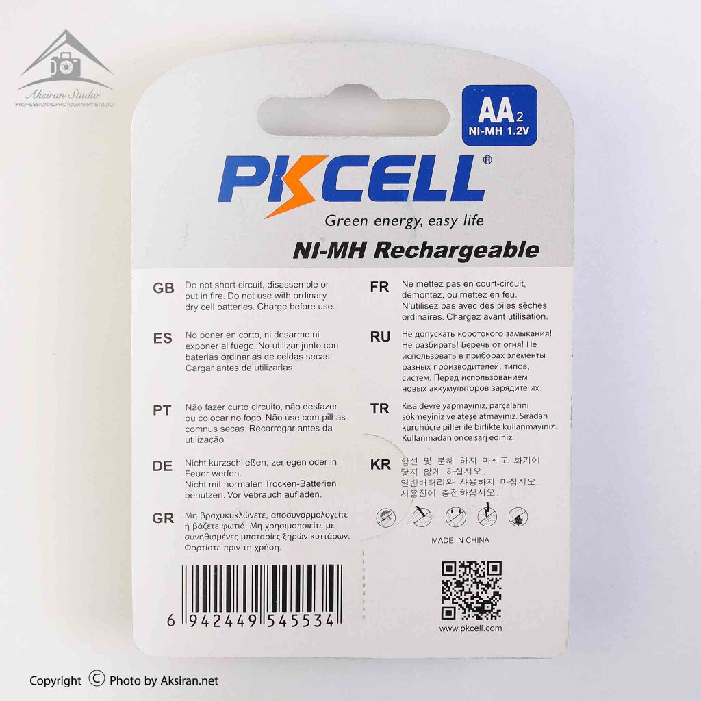 Pkcell NiMh AA Rechargeable Battery 600mAh 