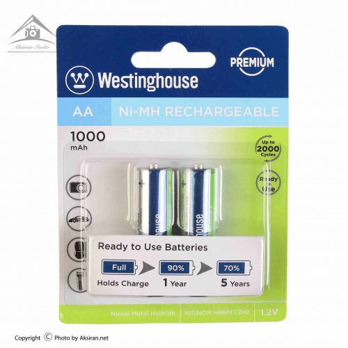 باتری قابل‌ شارژ قلمی وستینگ هاوس مدل Ni-MH Rechargeable بسته 2 عددی