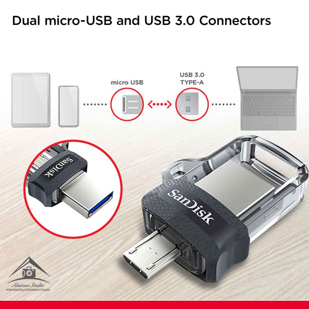 فلش مموری سن دیسک مدل Ultra Dual Drive M3.0 128GB USB 3.0