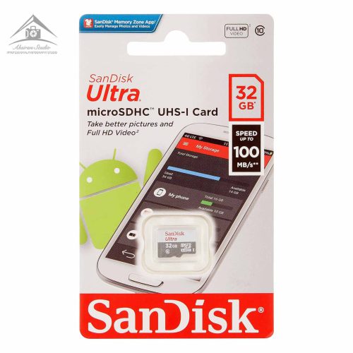 کارت حافظه سن دیسک microSDHC مدل Ultra کلاس 10 استاندارد UHS-I U1 سرعت 100MBps ظرفیت 32 گیگابایت