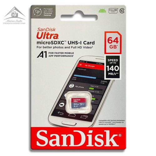 کارت کارت حافظه سن دیسک MicroSDXC مدل Ultra A1 کلاس 10 استاندارد UHS-I سرعت 120MBps ظرفیت 64 گیگابایت