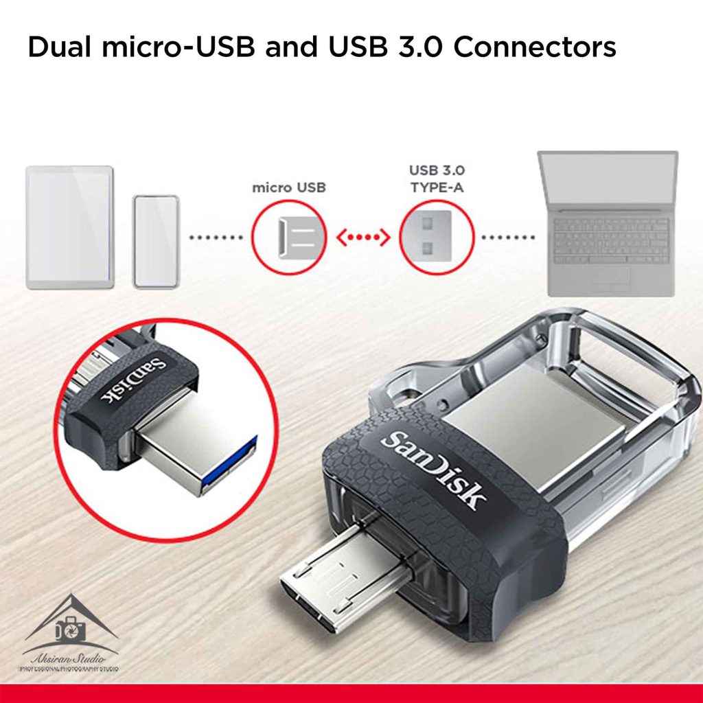 فلش مموری سن دیسک مدل Ultra Dual Drive M3.0 32GB USB 3.0