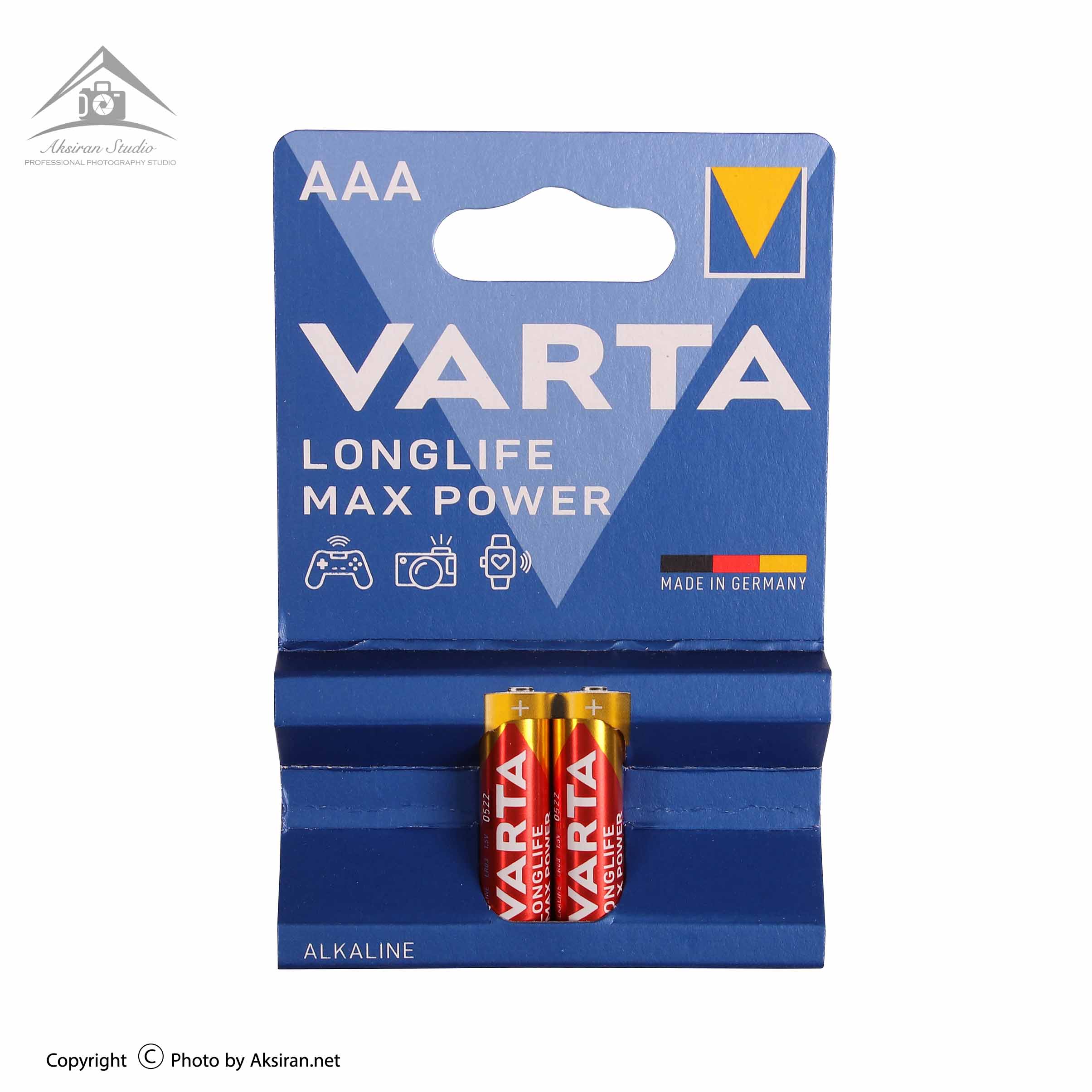 باتری نیم قلمی آلکالاین وارتا مدل Longlife Max Power بسته 2 بندی