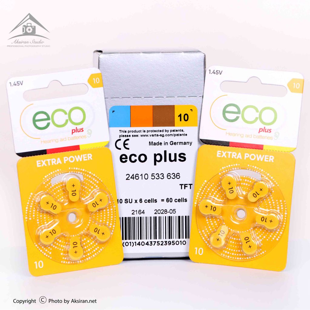 باتری سمعک اکو پلاس (eco plus) سایز 10 بسته 6 عددی