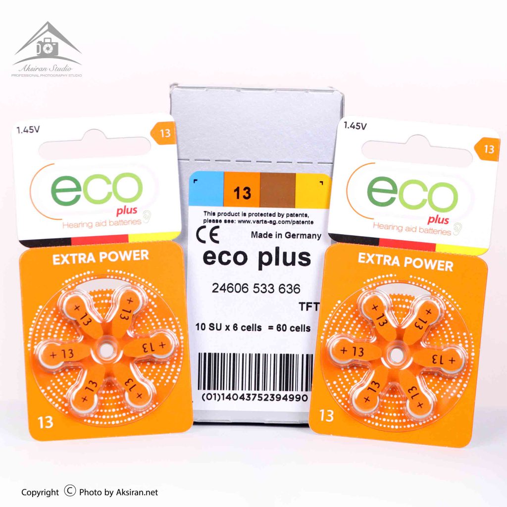 باتری سمعک اکو پلاس (eco plus) سایز 13 بسته 6 عددی