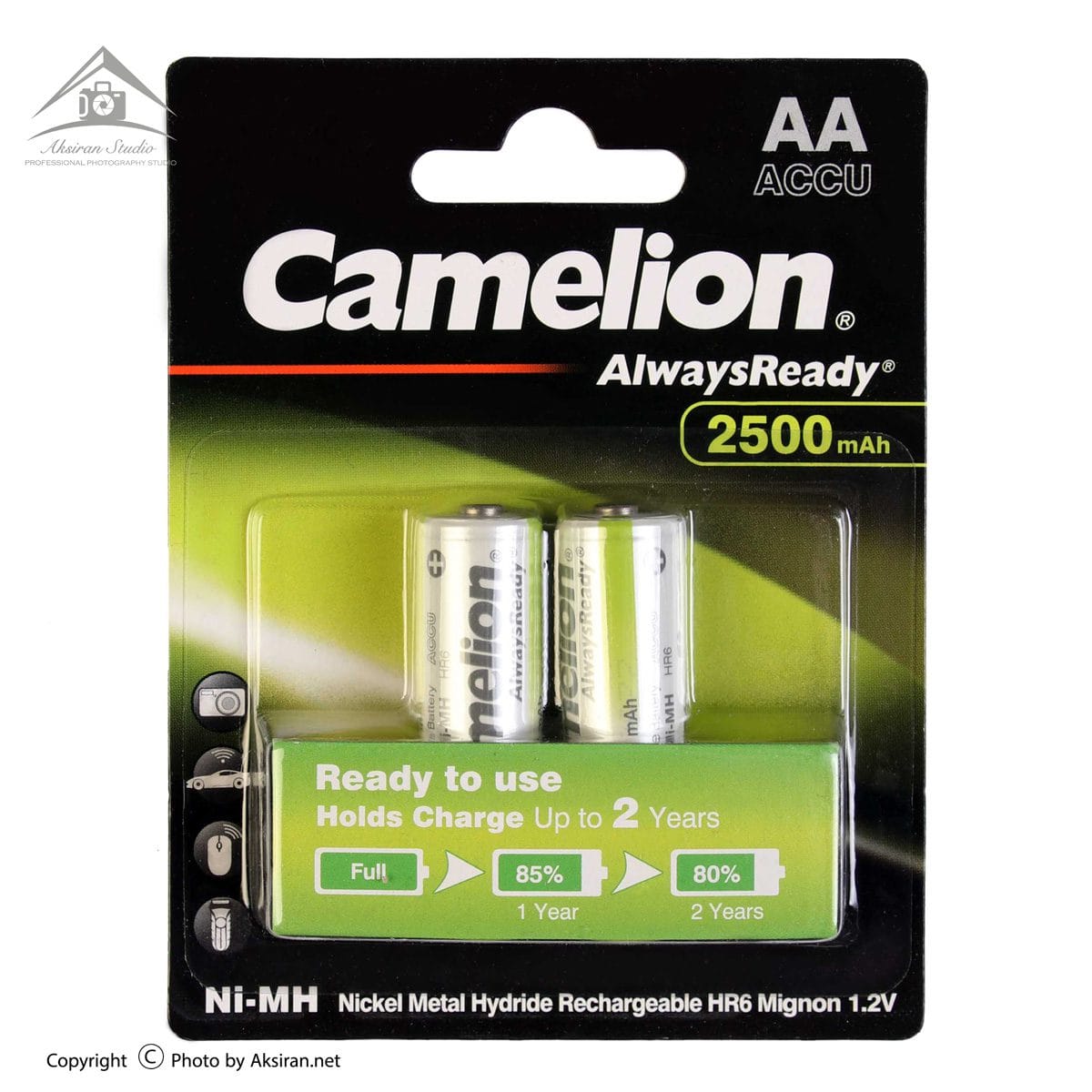 باتری قلمی قابل شارژ کملیون مدل Always Ready با ظرفیت 2500 میلی آمپر بسته 2 عددی