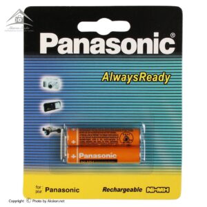 باتری نیم قلمی قابل شارژ پاناسونیک مدل HHR-3MRT/2BM بسته 2 عددی