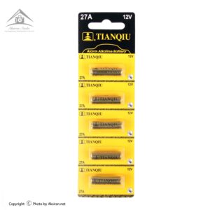 باتری 27A تیانکیو مدل Alkaline بسته 5 عددی