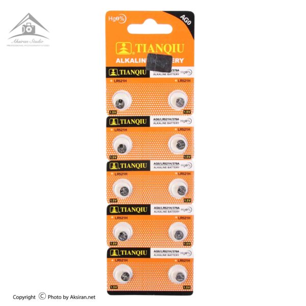 باتری ساعتی تیانکیو مدل AG0 LR521 379 بسته 10 عددی