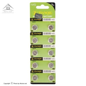 باتری ساعتی تیانکیو مدل AG7 LR927 395 بسته 10 عددی
