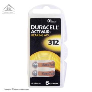 باتری سمعک دوراسل سایز 312 بسته 6 عددی