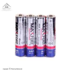 باتری‌ نیم قلمی مکس فورت مدل Ultimate Power بسته 4 عددی