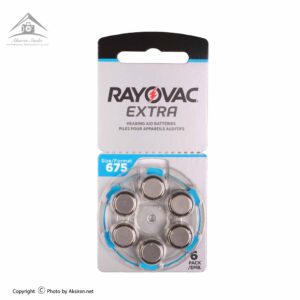 باتری سمعک ریوواک کد 675 بسته 6 عددی