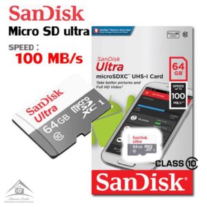 کارت حافظه microSDXC سن دیسک مدل Ultra کلاس 10 استاندارد UHS-I U1 سرعت 100MBps ظرفیت 64 گیگابایت