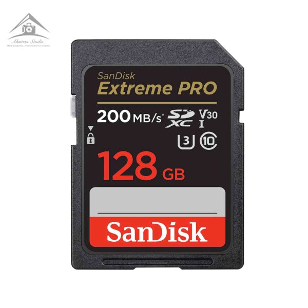 کارت حافظه SDXC سن دیسک مدل Extreme Pro V30 کلاس 10 استاندارد UHS-I U3 سرعت 200mbs ظرفیت 128 گیگابایت