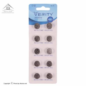 باتری ساعتی وریتی مدل AG13 LR44 بسته 10 عددی