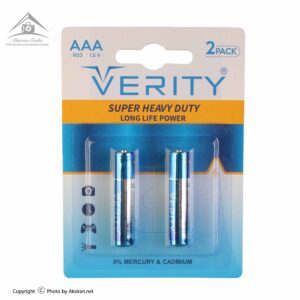 باتری نیم قلمی وریتی مدل Super Heavy Duty بسته 2 عددی