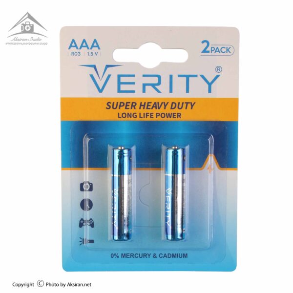 باتری نیم قلمی وریتی مدل Super Heavy Duty بسته 2 عددی
