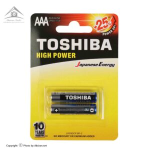 باتری نیم قلمی توشیبا مدل High Power بسته 2 عددی