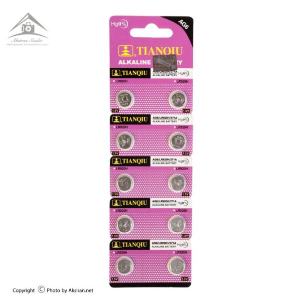 باتری ساعتی تیانکیو مدل AG6 LR921 371 بسته 10 عددی