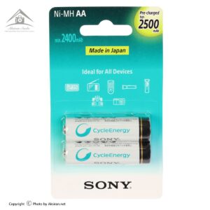 باتری قابل‌ شارژ قلمی سونی مدل NH-AA-B2GN بسته‌ی 2 عددی