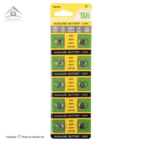 باتری ساعتی تی ام آی مدل AG3 LR41 384 بسته 10 عددی