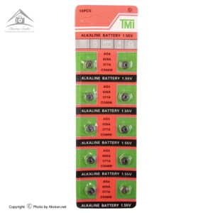 باتری ساعتی تی ام آی مدل AG4 LR626 377 بسته 10 عددی