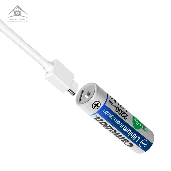 باتری قلمی شارژی کملیون با پورت USB-C و ظرفیت 2200mWh