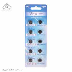 باتری ساعتی وریتی مدل AG9 LR936 بسته 10 عددی