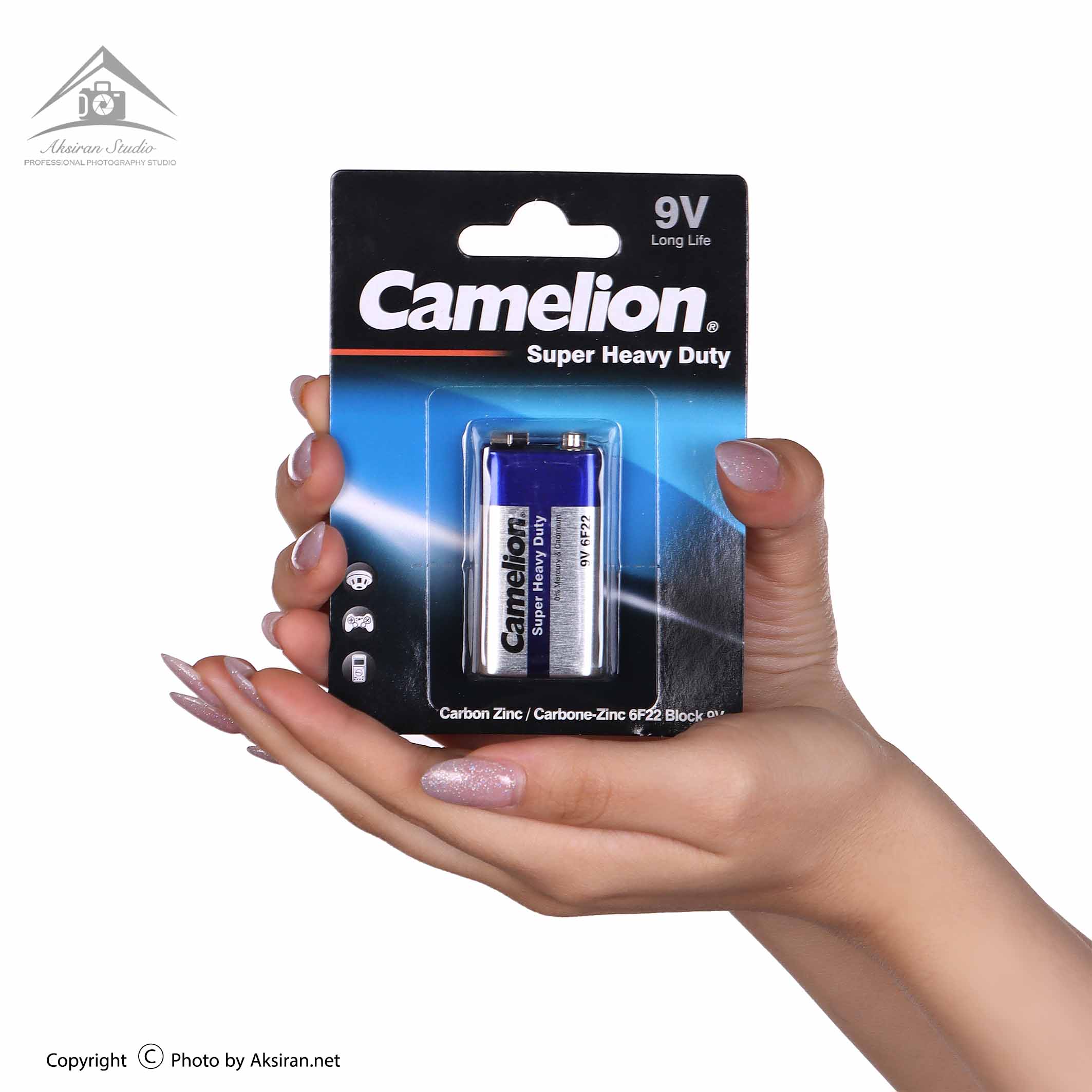 باتری کتابی 9V کملیون مدل Super Heavy Duty 6F22 کارتی
