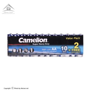 باتری قلمی کملیون مدل Super Heavy Duty شیرینگ بسته 12 عددی