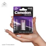 باتری نیم قلمی کملیون مدل Ultra Alkaline LR03 بسته 2 عددی