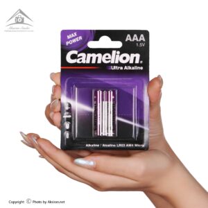 باتری نیم قلمی کملیون مدل Ultra Alkaline LR03 بسته 2 عددی