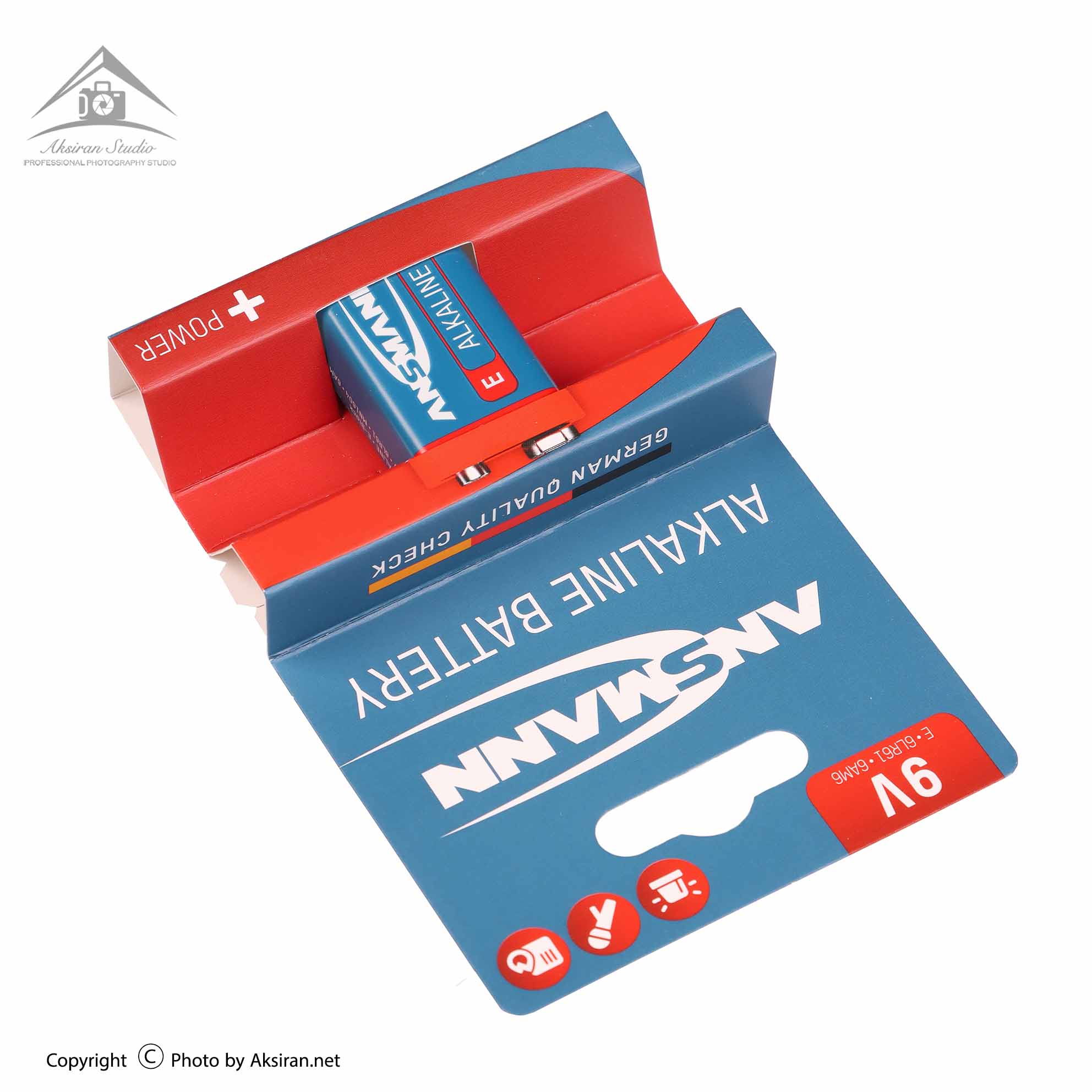 باتری کتابی 9 ولت آلکالاین آنسمن مدل پلاس پاور 