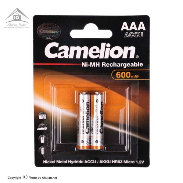 باتری نیم قلمی قابل شارژ کملیون 600mAh مدل ACCU بسته 2 عددی