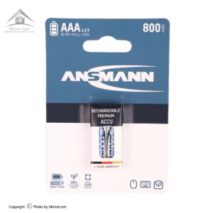 باتری نیم قلمی قابل شارژ آنسمن مدل maxE ظرفیت 800 میلی آمپر بسته 2 عددی