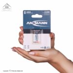 باتری نیم قلمی قابل شارژ Ansmann AAA 1100mAh بسته 2 عددی