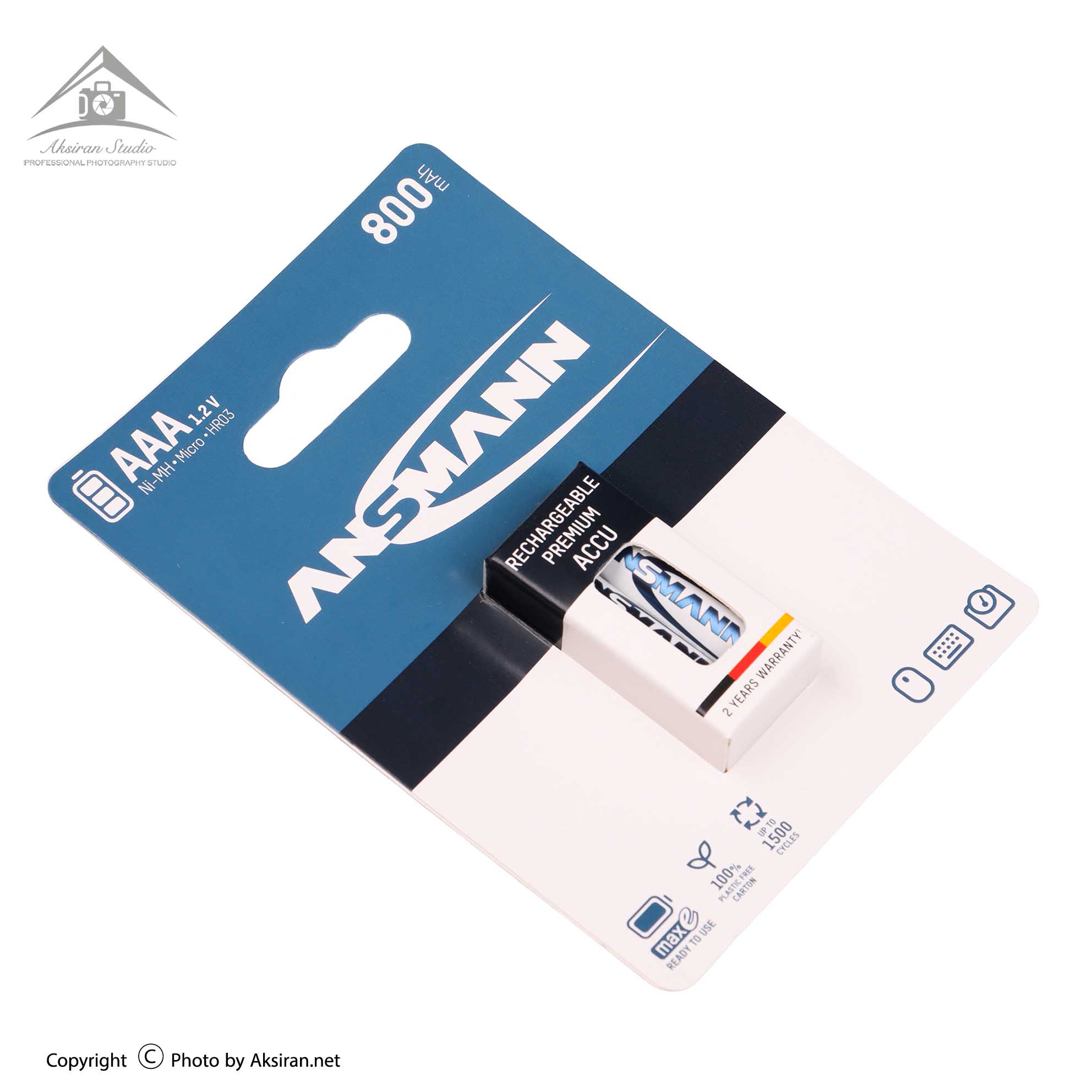 باتری نیم قلم شارژی Ansmann maxE 8000mAh