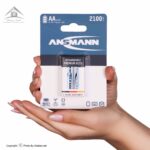 باتری قلمی قابل شارژ Ansmann AA 2100mAh بسته 2 عددی