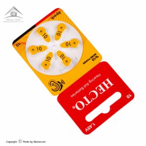 باتری سمعک هکتو سایز 10 بسته 6 عددی