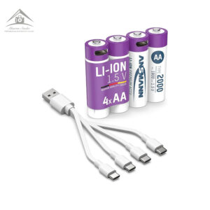 باتری قلمی قابل شارژ آنسمن با کابل Type-C ظرفیت 2000mAh