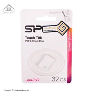 فلش سیلیکون پاور Silicon Power مدل Touch T08 USB 2.0 ظرفیت 32 گیگابایت سفید