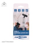 بند آویز موبایل و کابل شارژ تایپ سی به تایپ سی 60 وات آنسمن مدل Lanyard