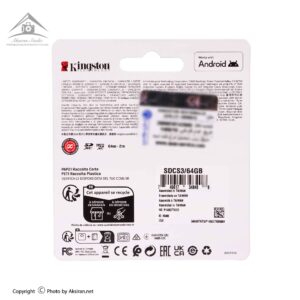 کارت حافظه microSDXC کینگستون مدل Canvas Select Plus کلاس 10 استاندارد UHS-I U1 سرعت 100MBps ظرفیت 64 گیگابایت به همراه آداپتور SD
