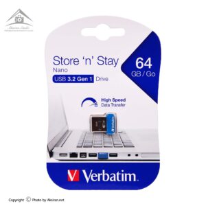 فلش مموری ورباتیم مدل Store 'n' Stay Nano ظرفیت 64 گیگابایت